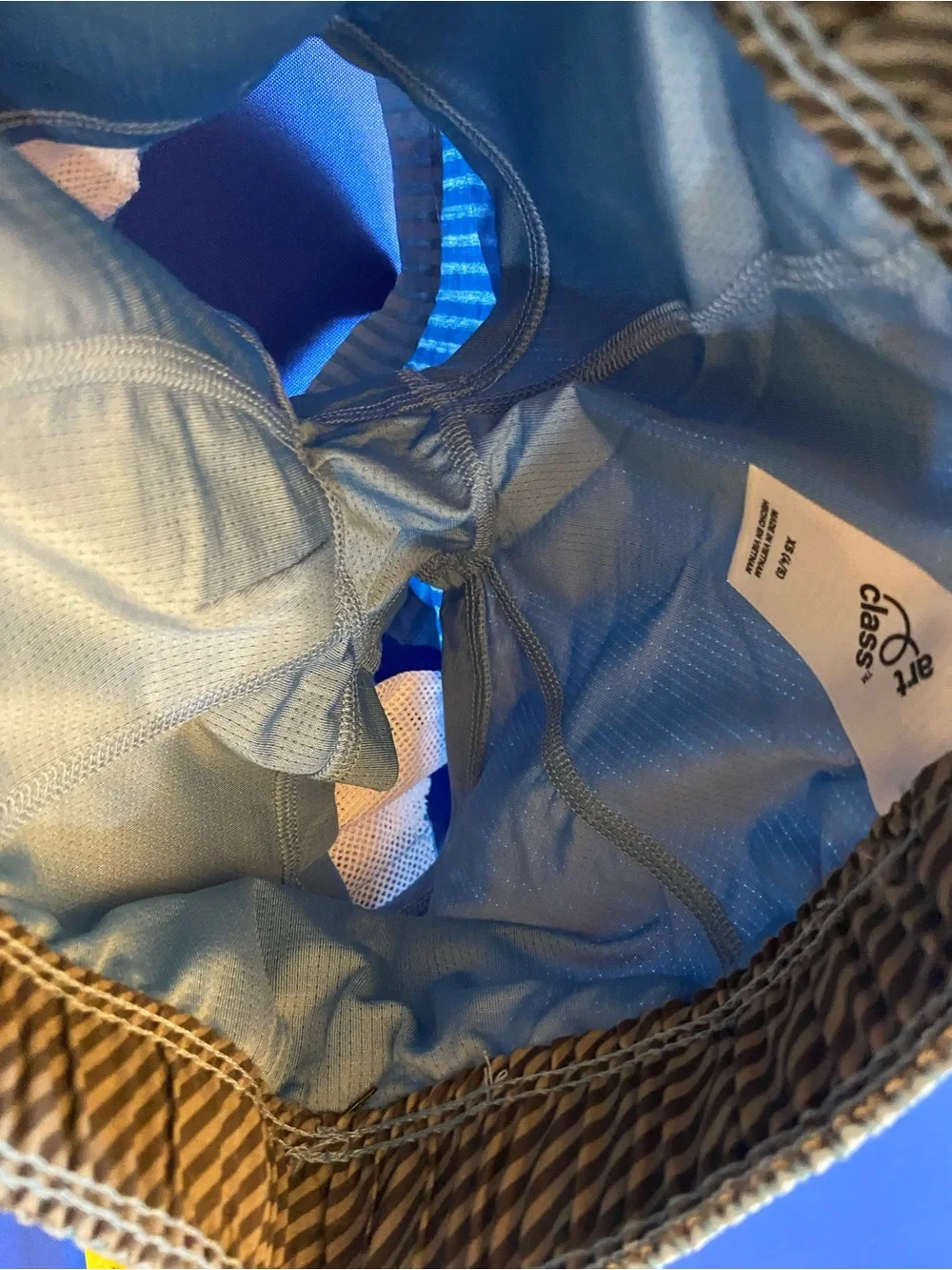 art class™ Boys Blue Stripe Swim Trunks | XS (4/5) | UPF Lined | NWT